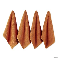 Pumpkin Spice Chevron Luxury Barmop (Set Of 4)