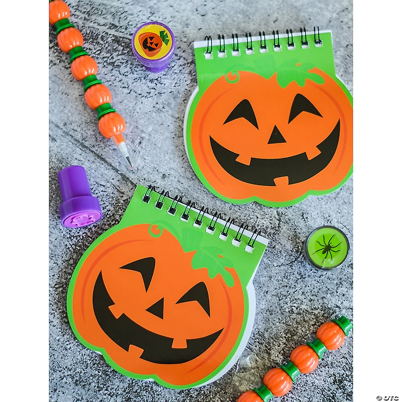 Pumpkin Spiral Notepads - 12 Pc.