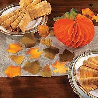 Pumpkin Tissue Paper Decorations - 6 Pc.