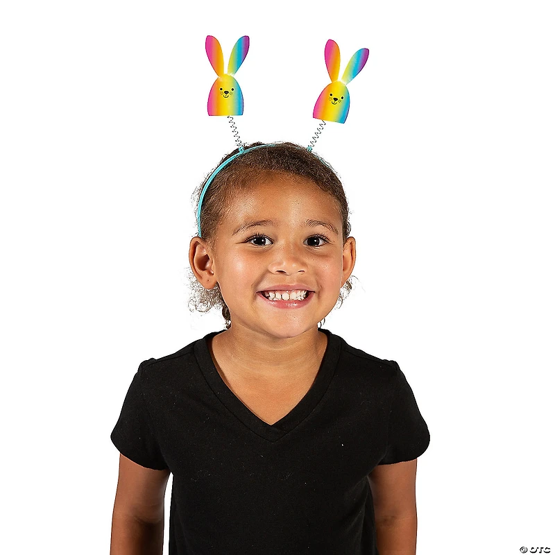 Rainbow Bunny Head Boppers - 12 Pc.