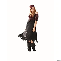 Red and Black Pirate Woman Adult Halloween Costume - Small