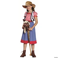 Red and Blue Checkered Cowgirl Child Halloween Costume - Large