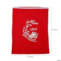 Red Tricot Santa Toy Bag