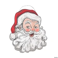 Retro Vintage 1950s-Style Santa Door Sign