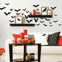 Roommates Halloween Black Bats Peel And Stick Wall Decals