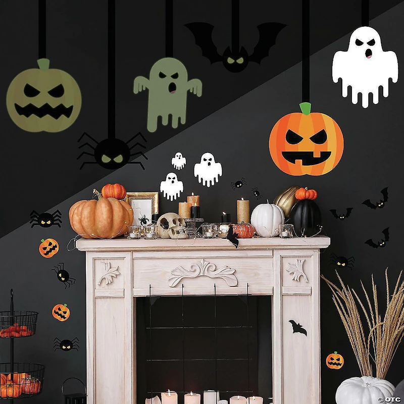 Roommates Halloween Glow In The Dark Peel And Stick Giant Wall Decals