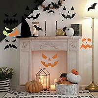 Roommates Halloween Pumpkin Faces Glow In The Dark Peel And Stick Wall Decals