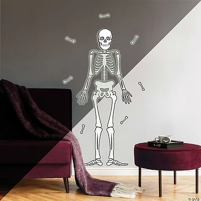 Roommates Skeleton Glow In The Dark Peel And Stick Giant Wall Decals