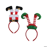 Santa & Elf Legs Headbands - 6 Pc.
