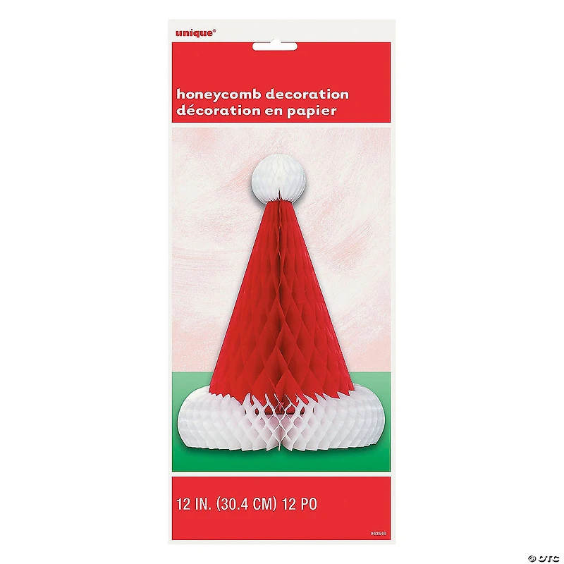 Santa Hat Christmas Honeycomb Centerpiece