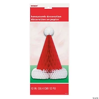 Santa Hat Christmas Honeycomb Centerpiece