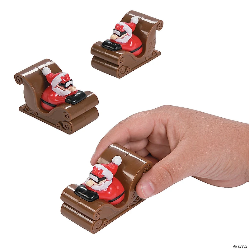 Santa Pull-Back Sleighs - 12 Pc.