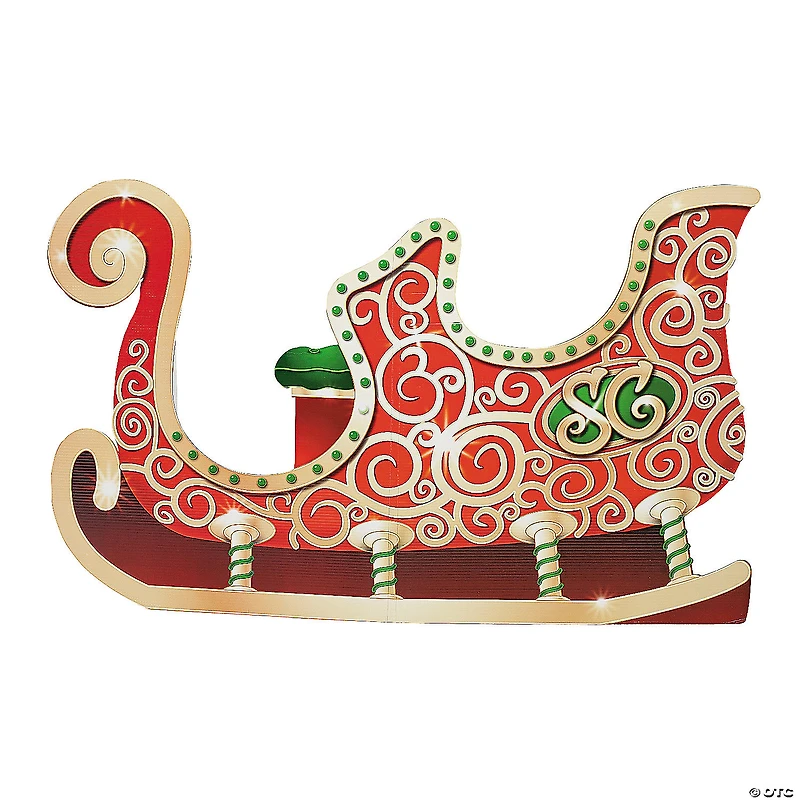 Santa's Sleigh Cardboard Stand-Up