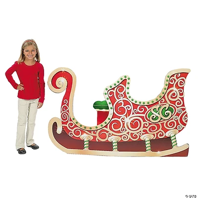 Santa's Sleigh Cardboard Stand-Up