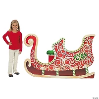 Santa's Sleigh Cardboard Stand-Up