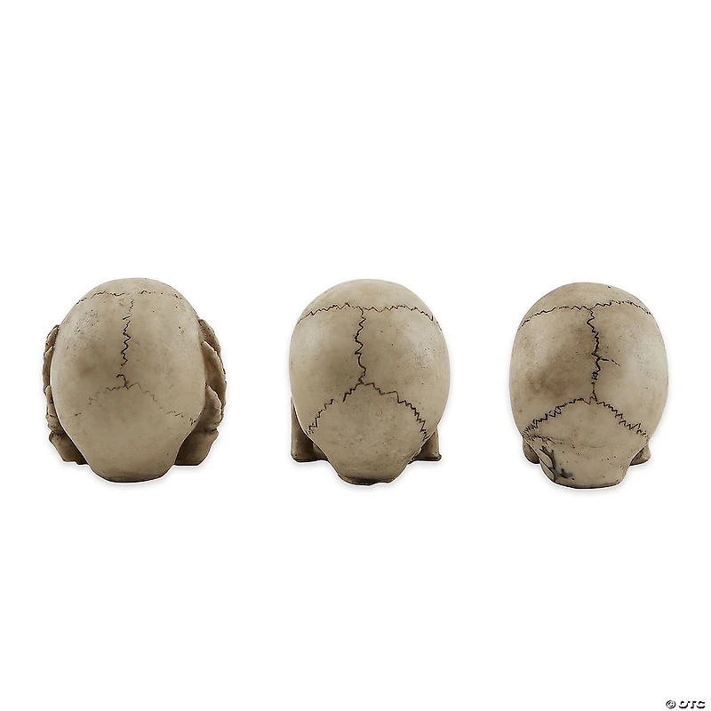 See, Hear, Or Speak No Evil Skulls (Set Of 3) 1.75X2.62X2"