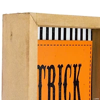 Set of 2 Happy Halloween Wooden Shadow Box Plaques