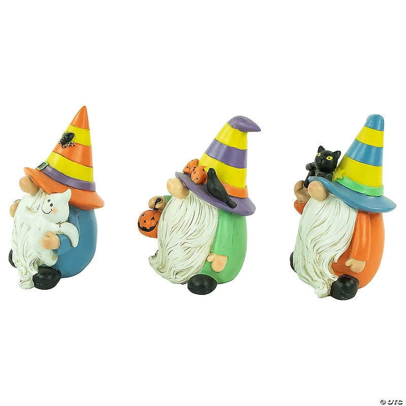 Set of 3 Halloween Gnomes Decoration 6"