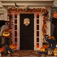 Set of 3 LED Lighted Black Cat Family Outdoor Halloween Decorations 27.5"