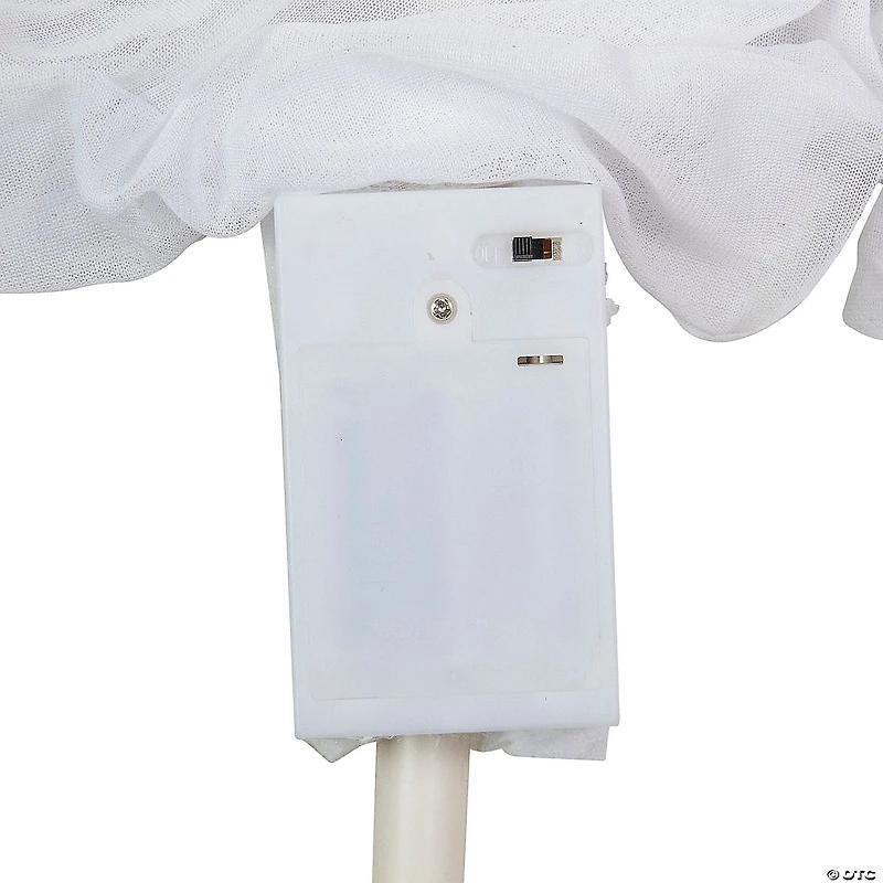 Set of 3 Lighted White Ghost Halloween Lawn Stakes