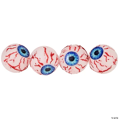 Set of 4 Bloodshot Eyeballs Halloween Decorations 2"