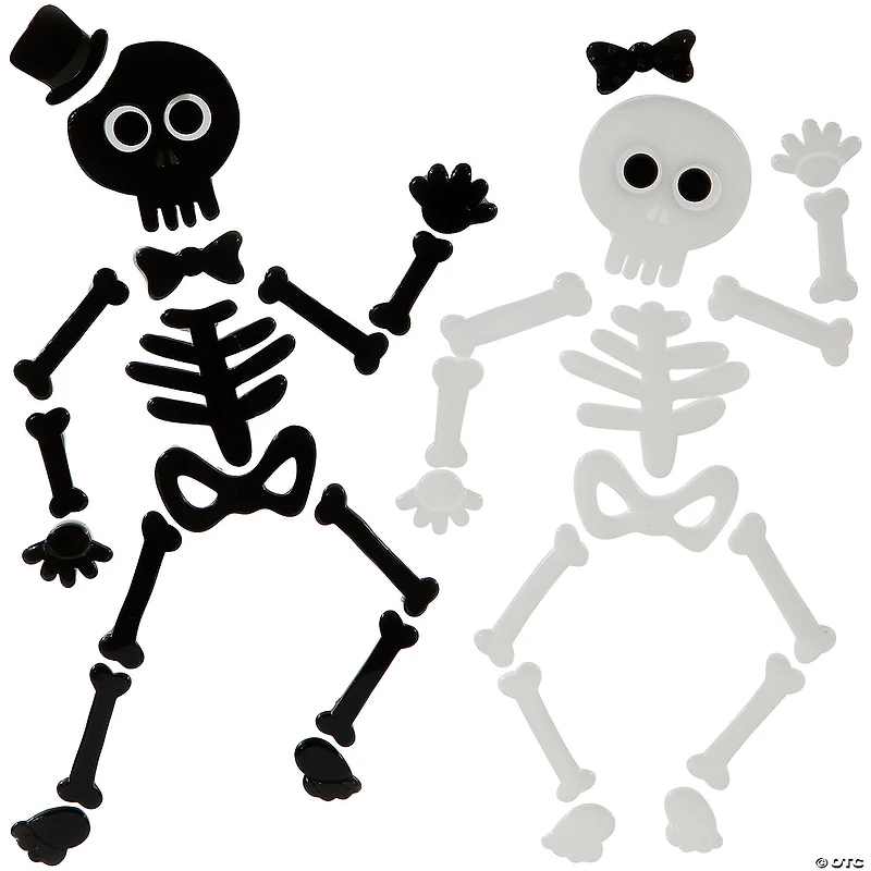 Set of 4 Double Sided Halloween Gel Window Clings