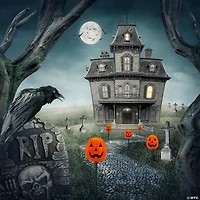 Set of 5 Jack-O-Lantern Shaped Halloween Pathway Markers - 3.75ft Black Wire