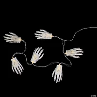 Set of 6 Skeleton Hands Halloween Light Set