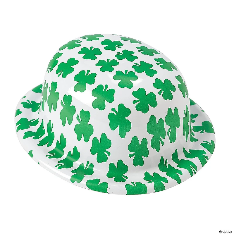 Shamrock Print Derby Hats - 12 Pc.