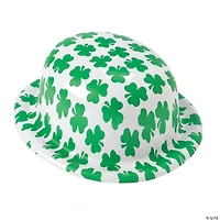 Shamrock Print Derby Hats - 12 Pc.