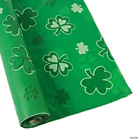 Shamrocks Plastic Tablecloth Roll