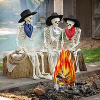 Skeleton Cowboy Bonfire Halloween Decorating Kit - 19 Pc.
