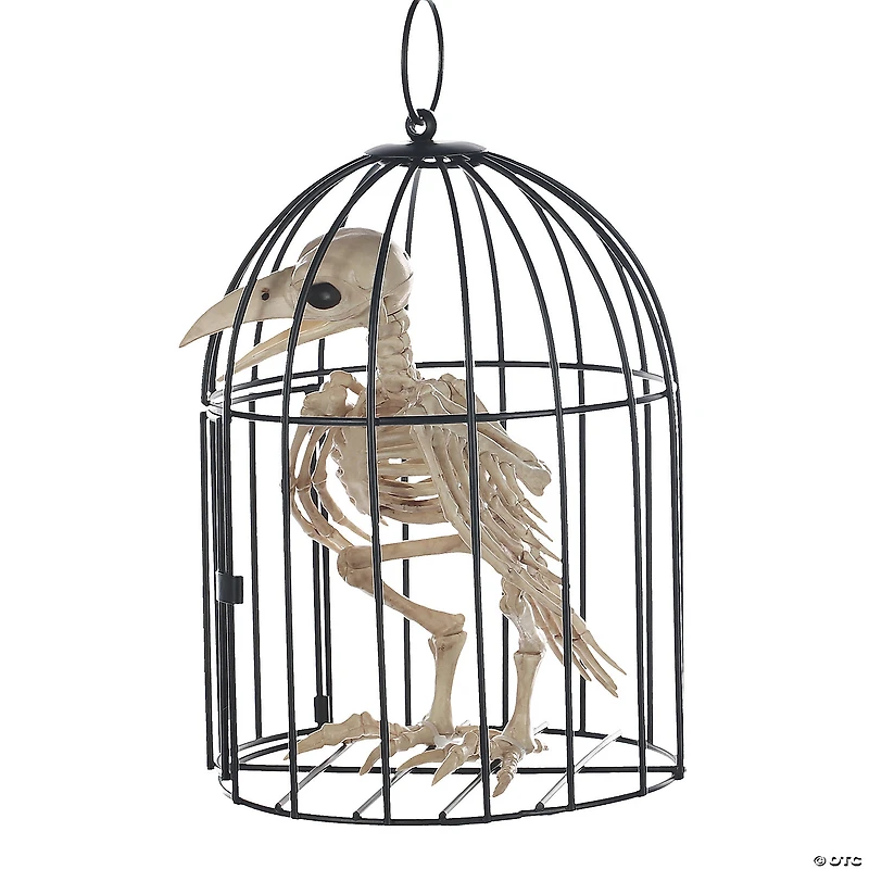 Skeleton Crow in a Cage