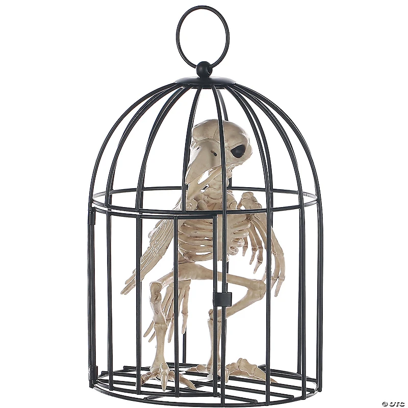 Skeleton Crow in a Cage
