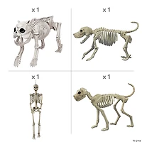Skeleton Dog Walker Plastic Halloween Decorating Kit - 4 Pc.
