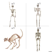 Skeleton Family Picnic with Pet Halloween Decorating Kit - 5 Pc.