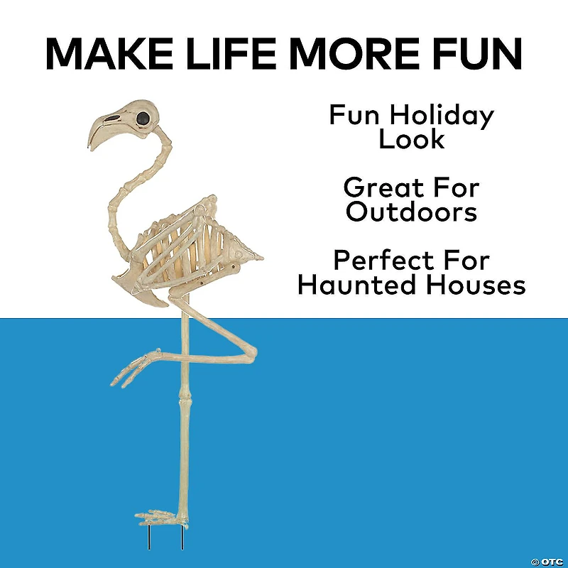 Skeleton Flamingo Halloween Decoration