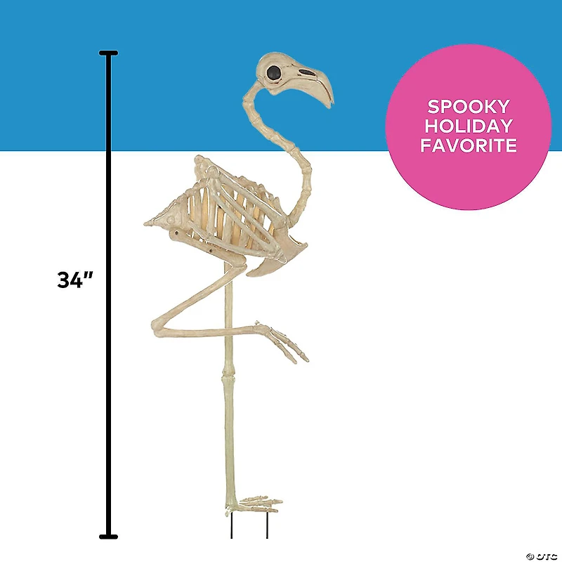 Skeleton Flamingo Halloween Decoration