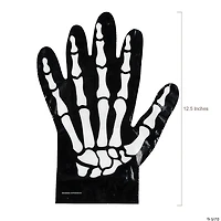Skeleton Hand-Shaped Goody Bag - 12 Pc.