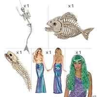 Skeleton Mermaid & Fish Decorating Kit - 5 Pc.