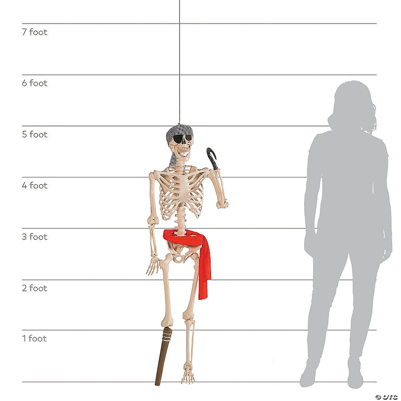 Skeleton Mermaid & Pirate Couple Halloween Decorations