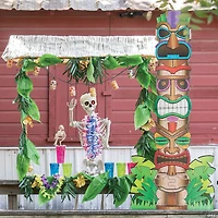 Skeleton Tiki Hut Halloween Decorating Kit - 17 Pc.