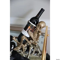 Skeleton Wine Bottle Holder 10.25X6.5X7.75"