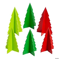Slotted Christmas Tree Tabletop Decorations - 6 Pc.