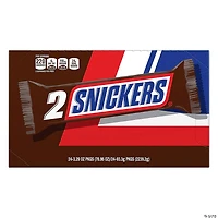 SNICKERS 2-To-Go Bars, 3.29 oz, 24 Count