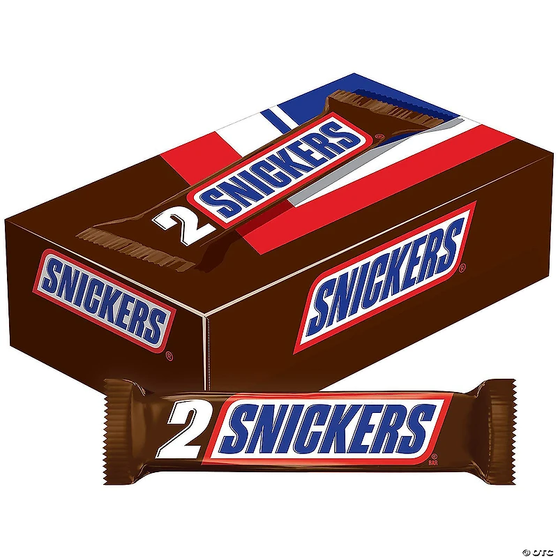 SNICKERS 2-To-Go Bars, 3.29 oz, 24 Count