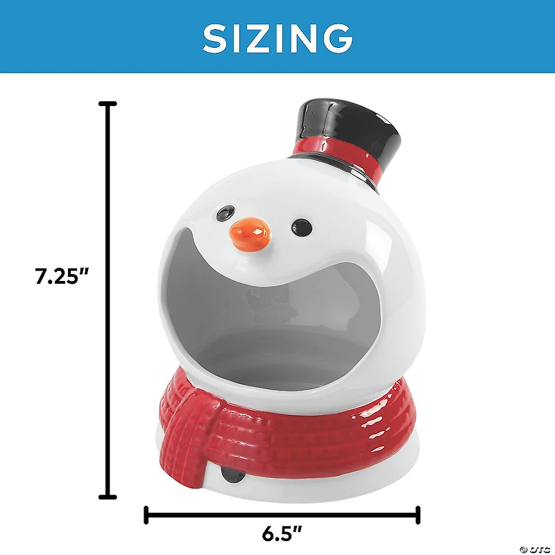 Snowman Ceramic Candy Dish
