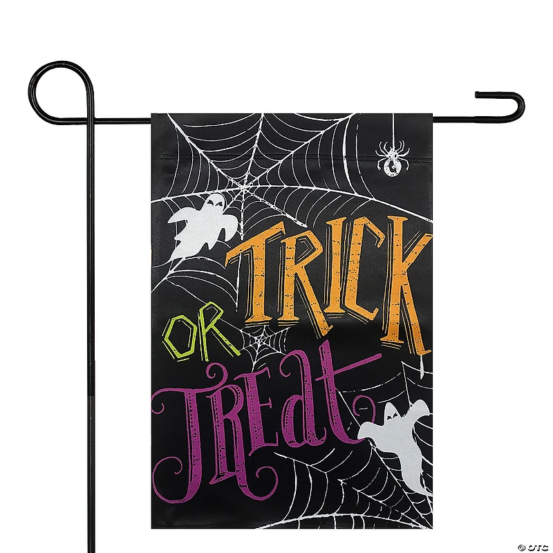 Spider Webs and Ghosts Trick or Treat Outdoor Garden Flag 12.5" x 18"