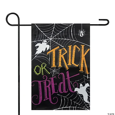 Spider Webs and Ghosts Trick or Treat Outdoor Garden Flag 12.5" x 18"
