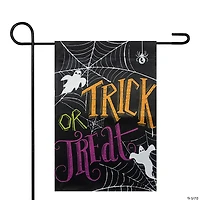 Spider Webs and Ghosts Trick or Treat Outdoor Garden Flag 12.5" x 18"